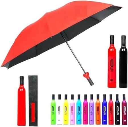 Umbrella with Bottle Cover Umbrella for UV Protection & Rain | Outdoor Car Umbrella for Women & Men(Multicolor)