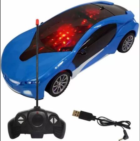 Remote Control Car Electronic 3D Lights with Chargeable Battery and Charger  (Multicolor)